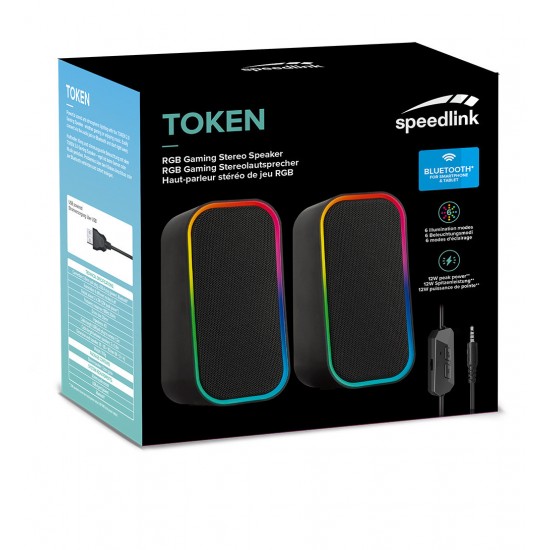 Speedlink TOKEN RGB Gaming Stereo Speaker, black