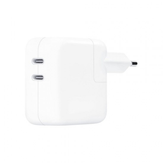 Apple Φορτιστής Χωρίς Καλώδιο με 2 Θύρες USB-C 35W Λευκός (Power Adapter)