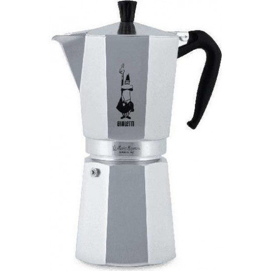 Bialetti Moka Express Aluminum Μπρίκι Espresso 18cups Ασημί