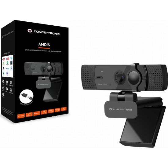 Conceptronic AMDIS07B 4K-UltraHD Autofocus-Webcam