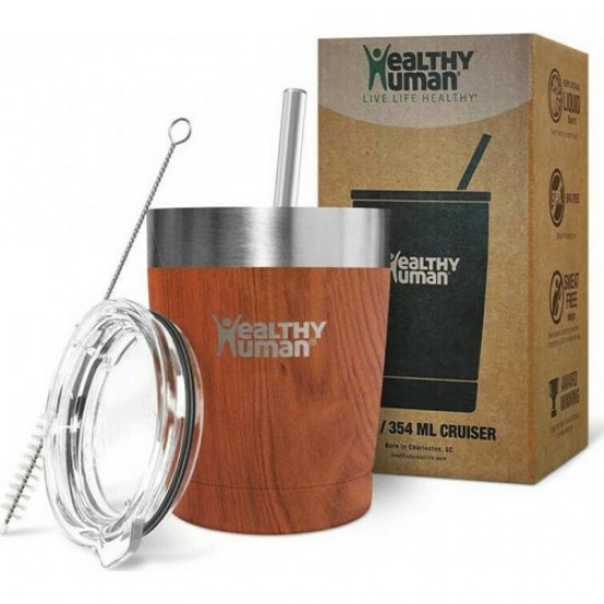 Healthy Human Cruiser Tumbler 12oz/354ml Natural Wood