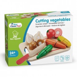 New Classic Toys Ξύλινα Λαχανικά με Δίσκο