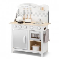 New Classic Toys Ξύλινη Κουζίνα Bon Appetit Deluxe White/Silver